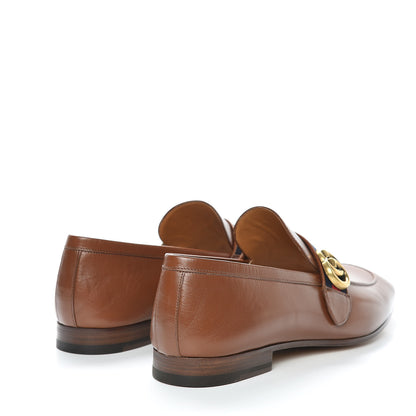 Gucci Goatskin Web Mens GG Loafers 11.5 Cuir 4 of 10