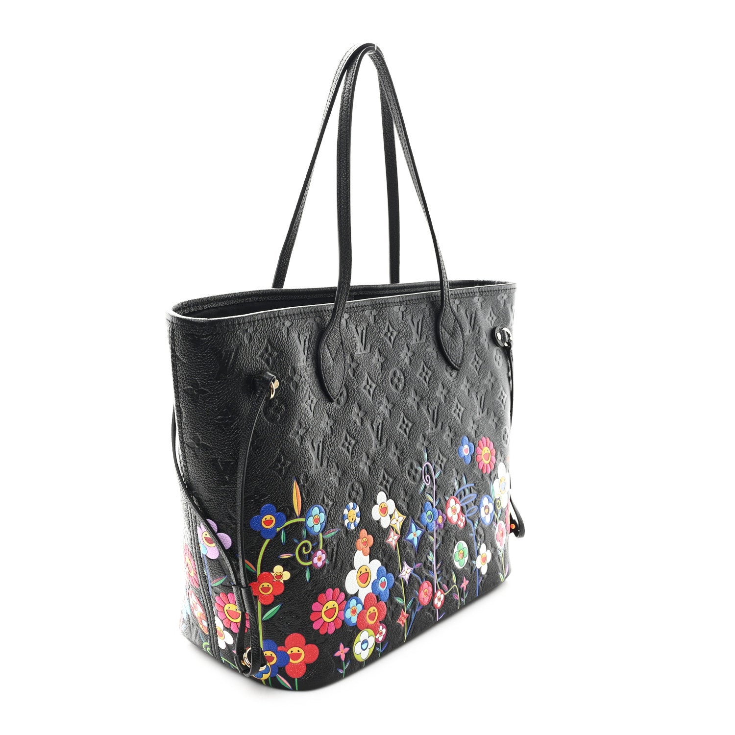 Louis Vuitton LV X TM Empreinte Flowers Neverfull MM Black 1737630