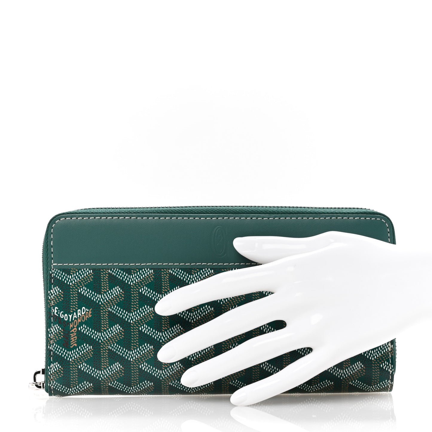 Goyardine Matignon Zip Around GM Wallet Green