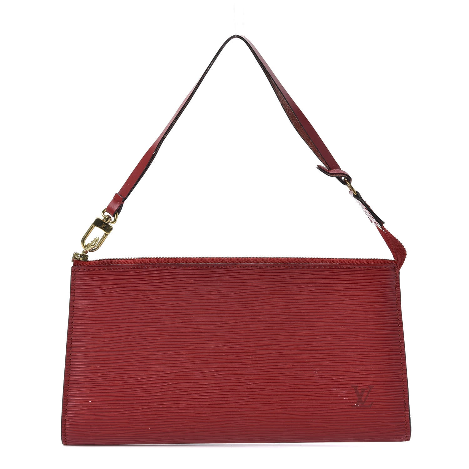 Louis Vuitton Epi Pochette Accessories 24 Castillan Red 1 of 10