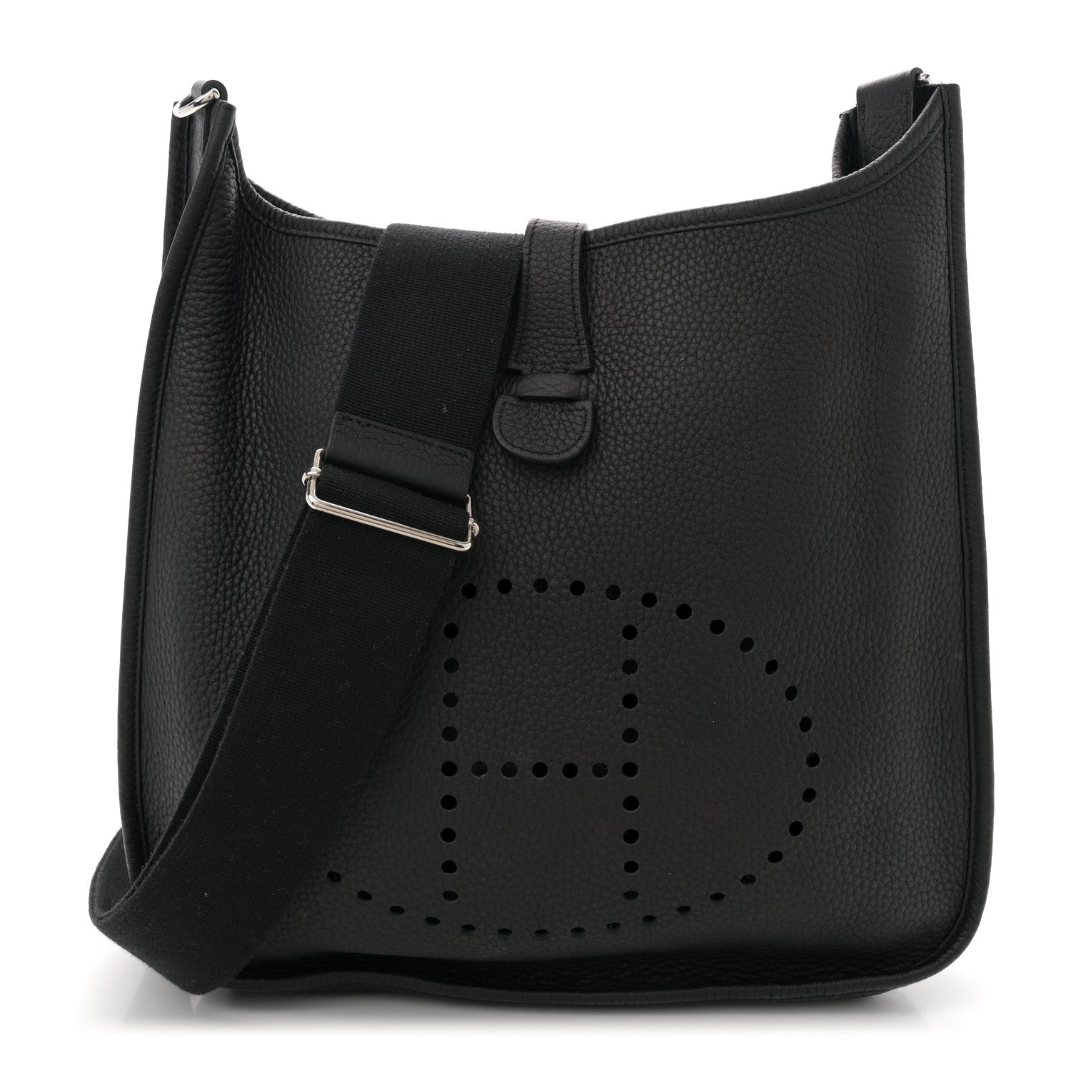 Hermes Taurillon Clemence EVELYNE III GM Black 1 of 11