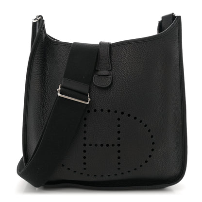 Hermes Taurillon Clemence EVELYNE III GM Black 1 of 11
