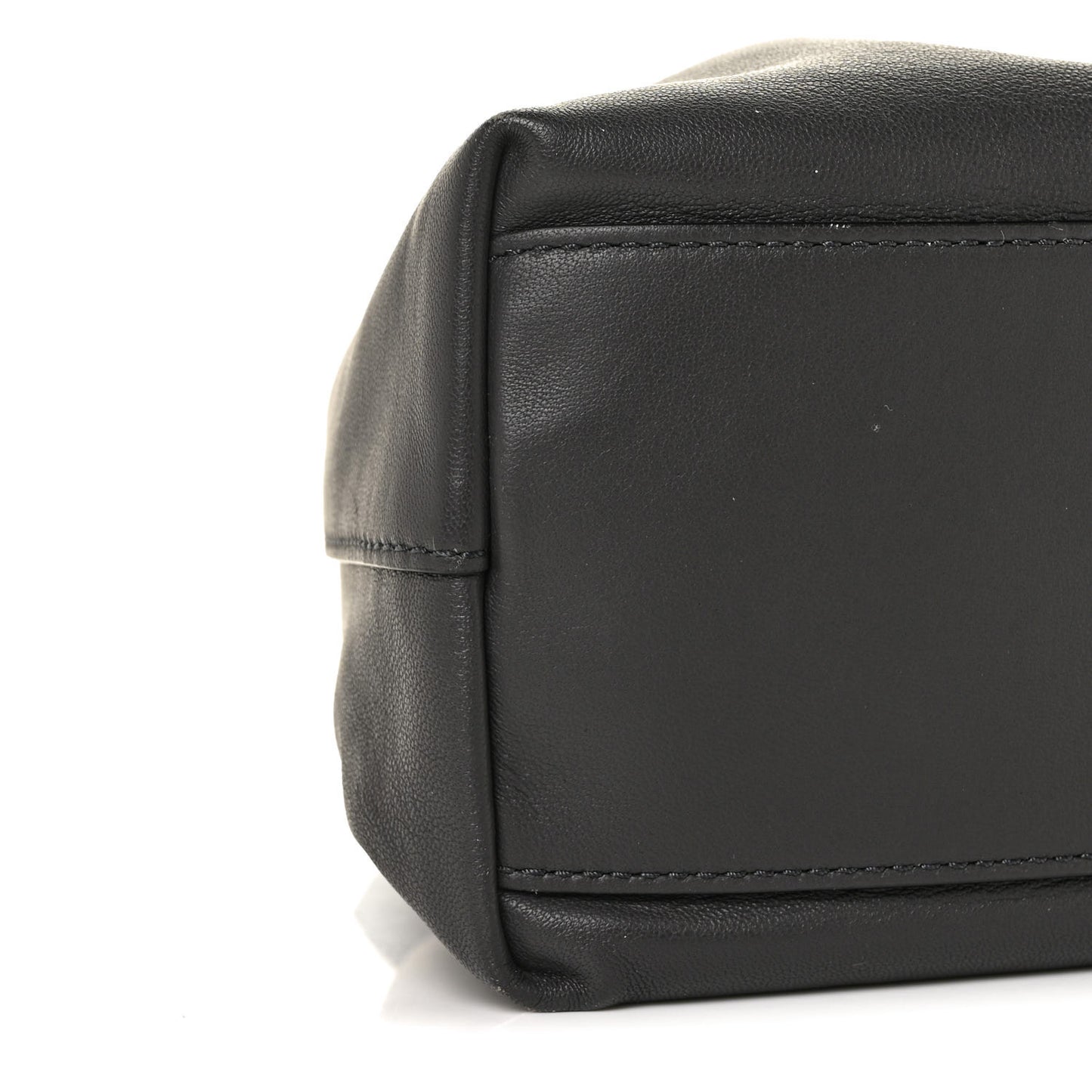Lambskin Mini Lynton Bucket Bag Charcoal Grey