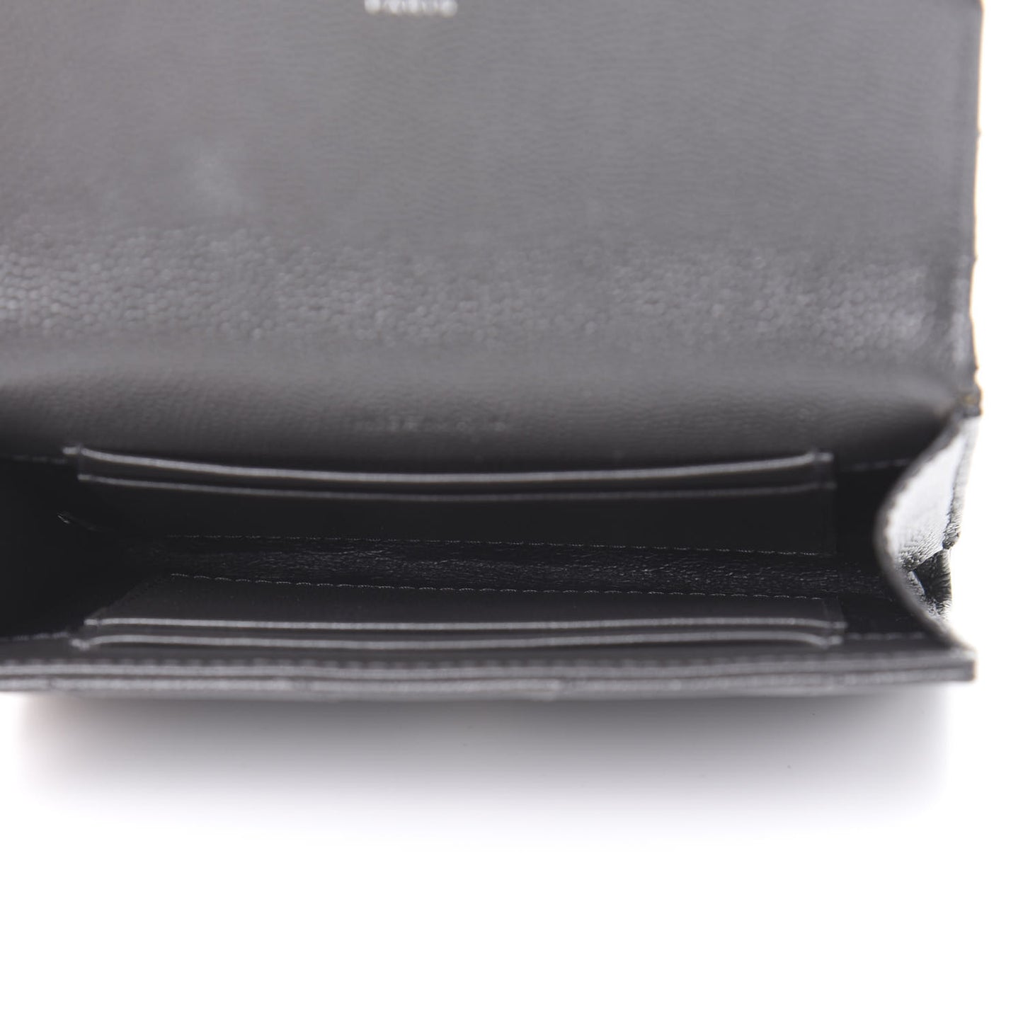 Grain De Poudre Matelasse Chevron Small Monogram Envelope Wallet Coal
