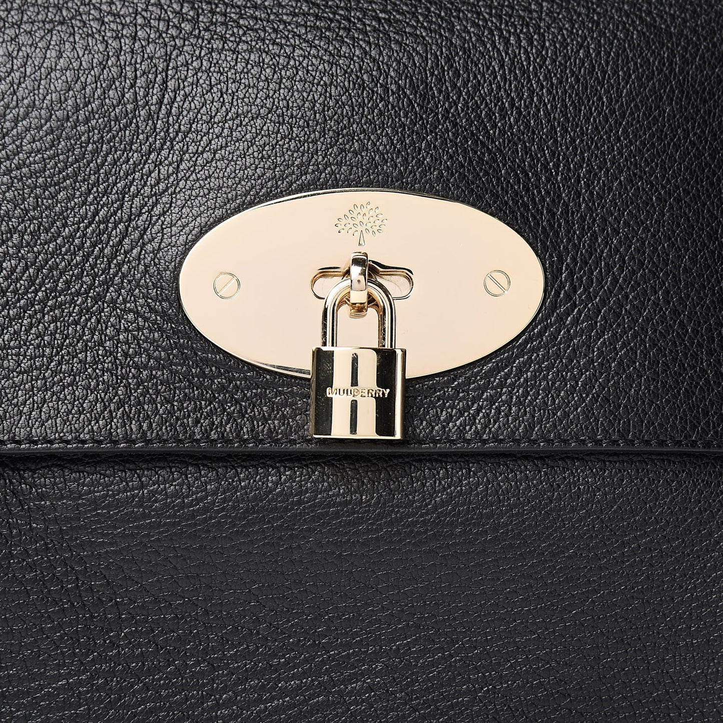Grainy Leather Medium Del Rey Satchel Black