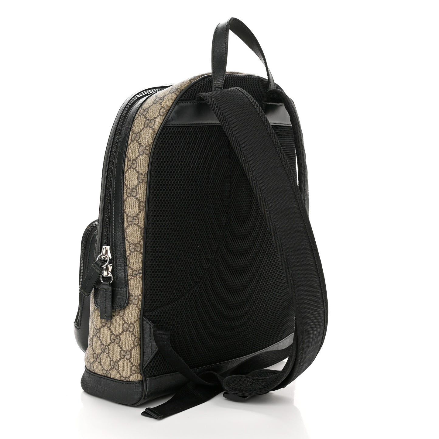 GG Supreme Monogram Medium Backpack Black