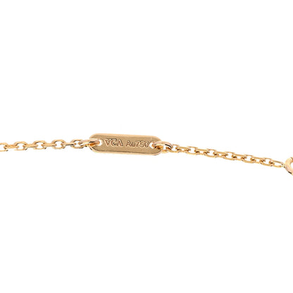 Van Cleef & Arpels 18K Yellow Gold Mother of Pearl Sweet Alhambra Pendant Necklace 5 of 6
