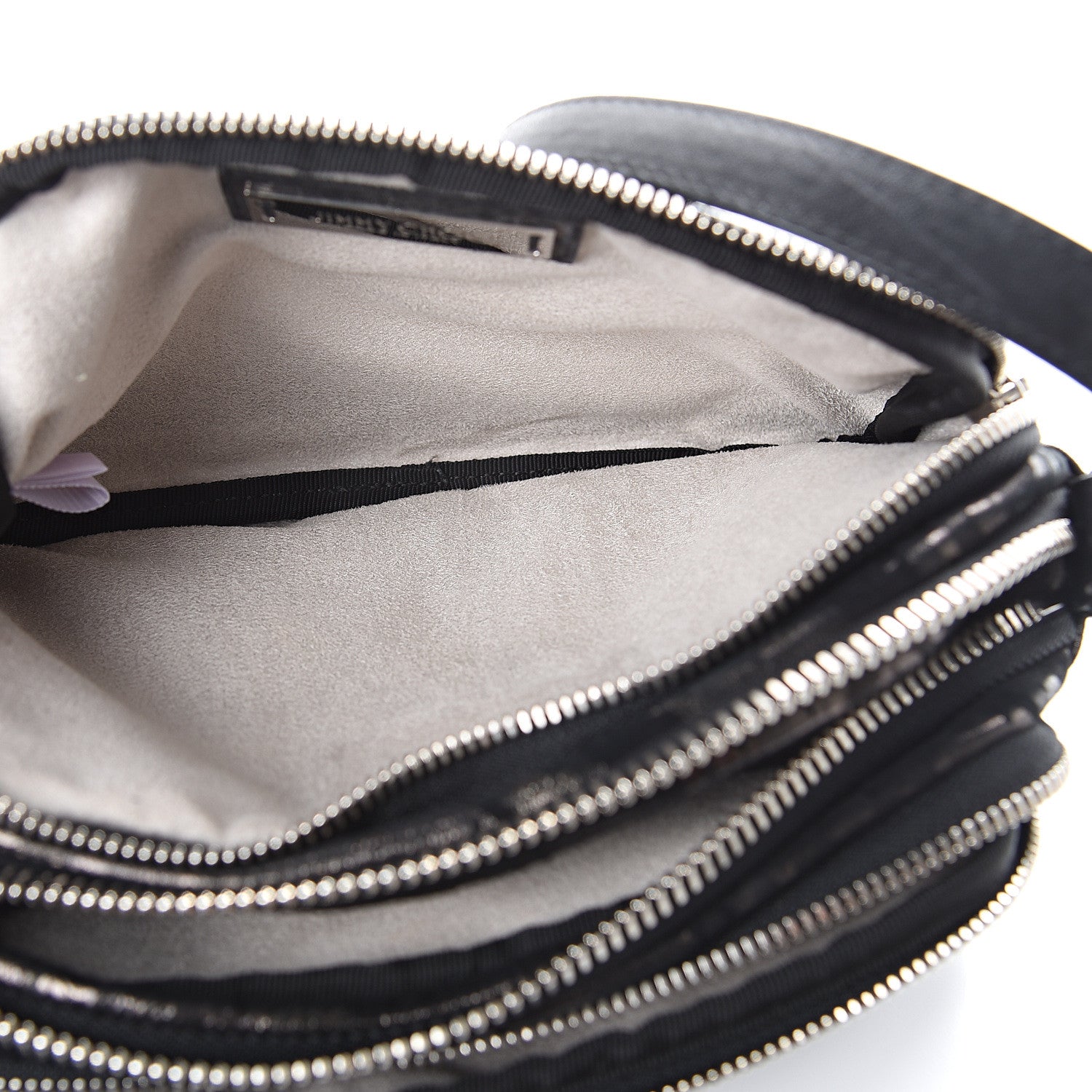 Jimmy Choo Metallic Nappa Camo Opal Crossbody Bag Black Gunmetal 6 of 10