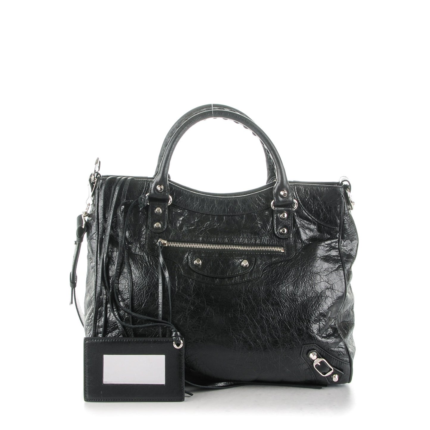 Agneau Classic Silver Hardware Velo Black