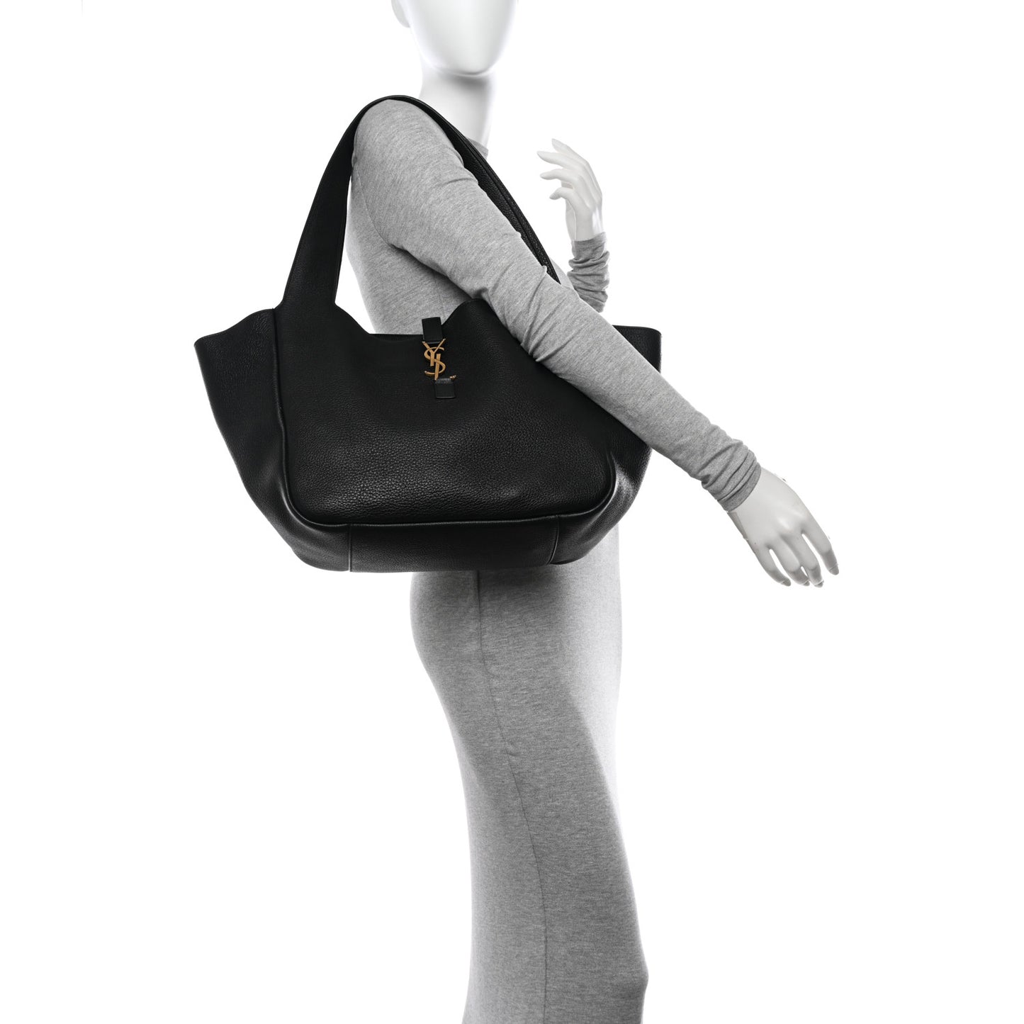 Grained Deerskin Bea Tote Black
