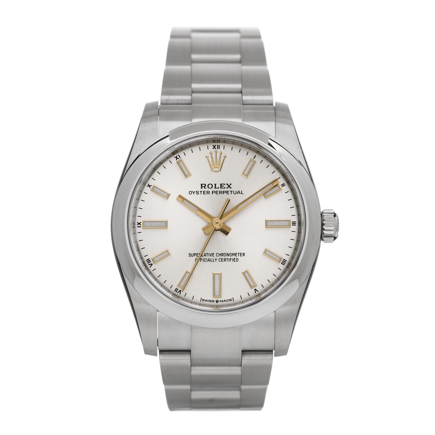 Rolex Stainless Steel 34mm Oyster Perpetual Watch Silver 124200 1 of 5