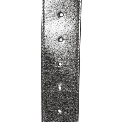 Gucci Metallic Textured Dollar Calfskin Double G 40mm Belt 85 34 Silver 5 of 5