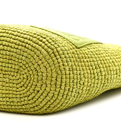 Loewe Raffia Mini Slit Tote Bag Meadow Green 10 of 11