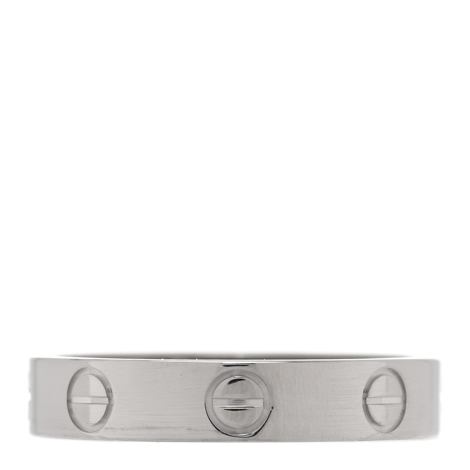 Cartier 18K White Gold 3.5mm LOVE Wedding Band Ring 51 5.75 1 of 4
