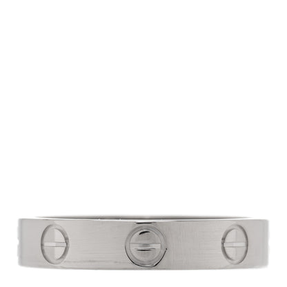 Cartier 18K White Gold 3.5mm LOVE Wedding Band Ring 51 5.75 1 of 4