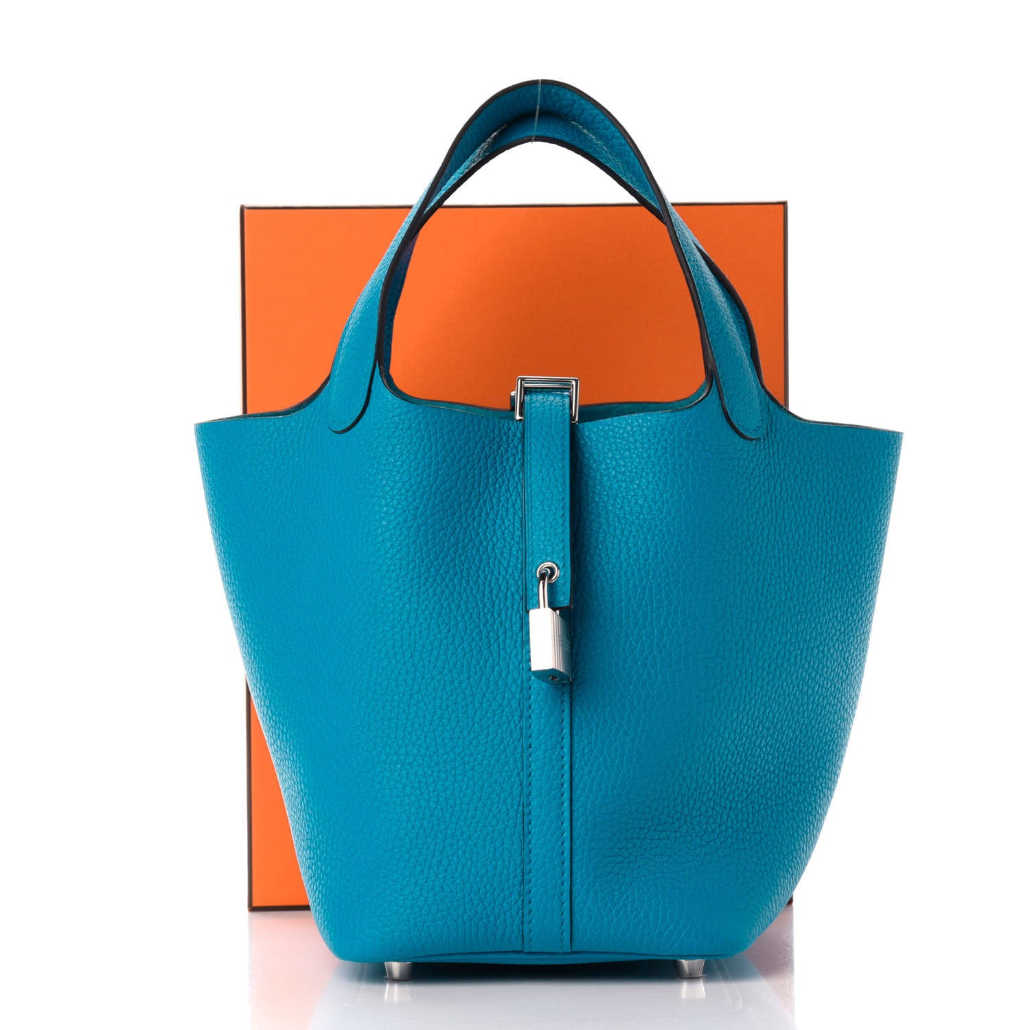 Hermes Taurillon Clemence Picotin Lock 18 PM Bleu Frida 11 of 11