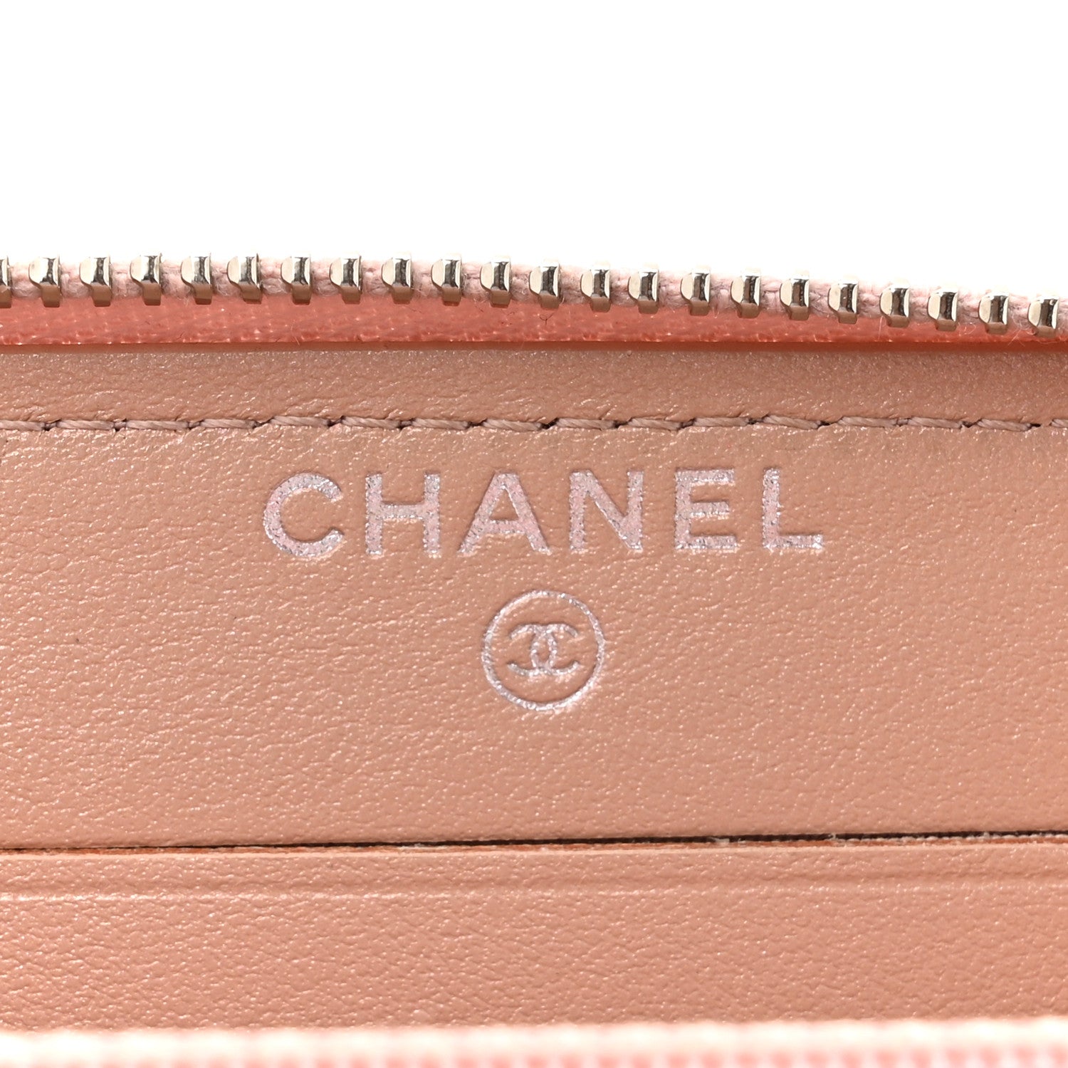 Chanel Caviar Camellia Embossed Medium Zip Around Wallet Light Pink 6 of 11