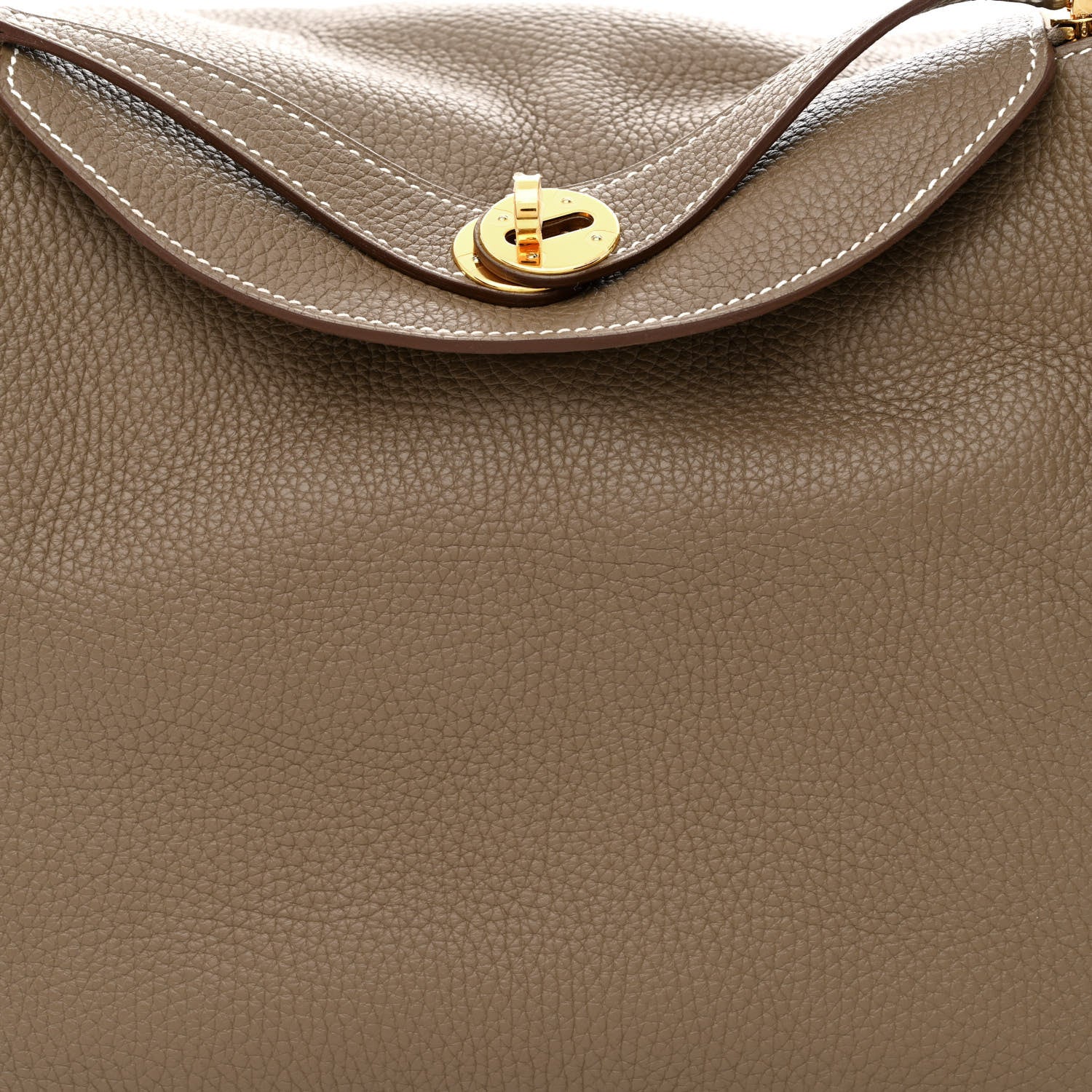 Hermes Taurillon Clemence Lindy 30 Etoupe 8 of 11