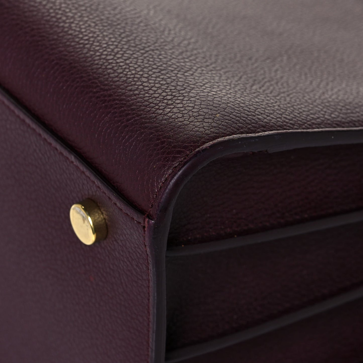 Grained Calfskin Small Classic Sac De Jour Bordeaux