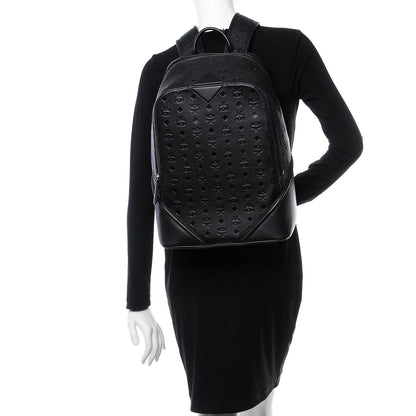 MCM Calfskin Ottomar Monogram Duke Backpack Black 2 of 7