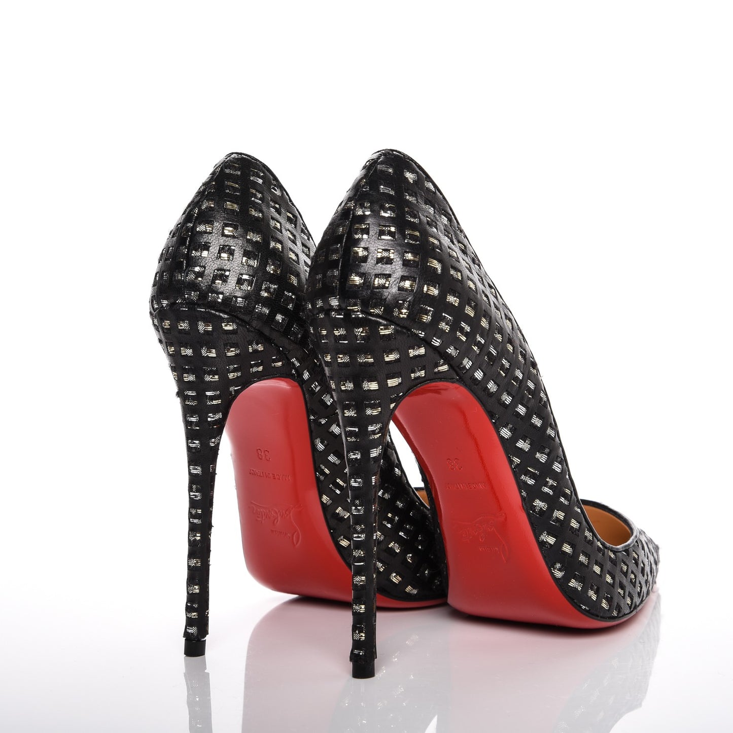 Optic Mosaico Nappa So Kate 120 Pumps 38 Black