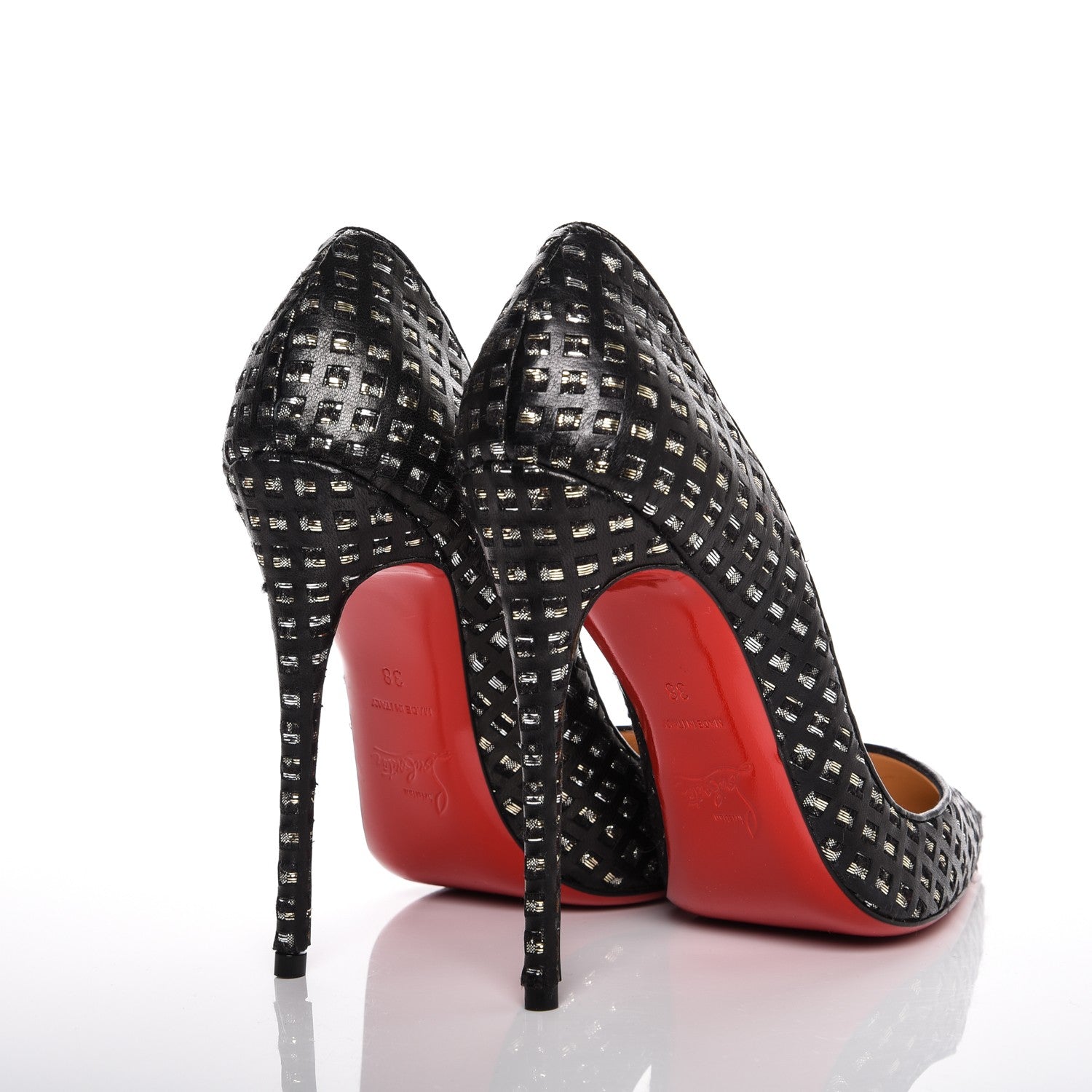 Christian Louboutin Optic Mosaico Nappa So Kate 120 Pumps 38 Black 4 of 7