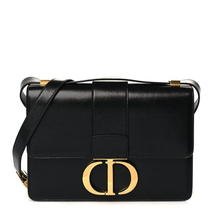 Christian Dior Crinkled Lambskin 30 Montaigne Flap Bag Black 1 of 6