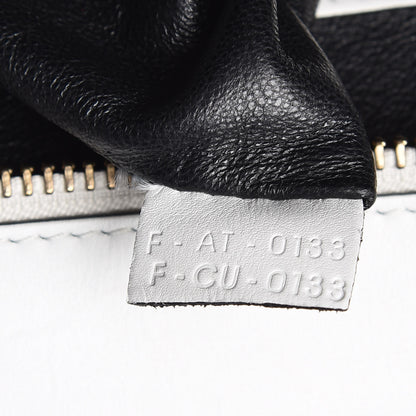 Celine Satin Calfskin Mini Bi-Color Luggage White Black 8 of 13