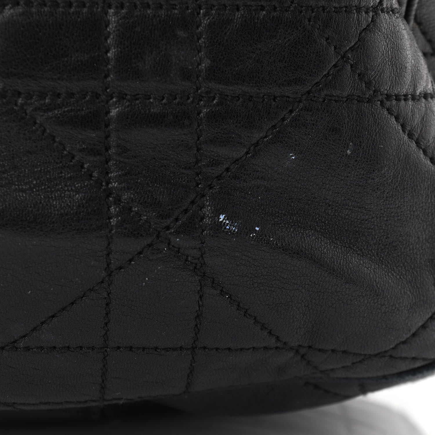 Christian Dior Lambskin Cannage Drawstring Bag Black 11 of 17
