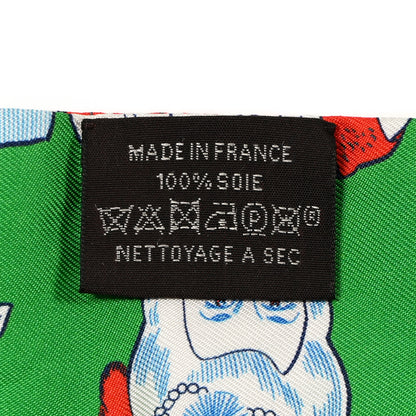 Hermes Silk Dress Code Twilly Vert Vif Bleu Rouge 3 of 4
