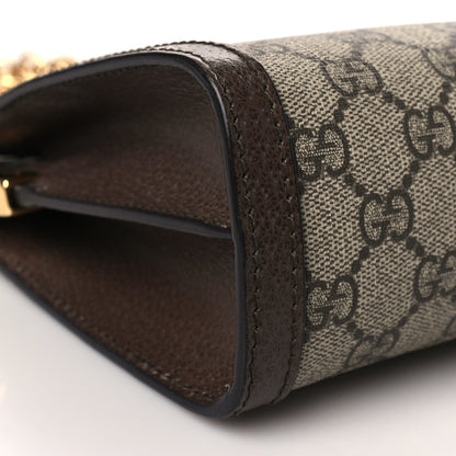 Gucci GG Supreme Monogram Web Small Ophidia Chain Shoulder Bag Brown 8 of 9