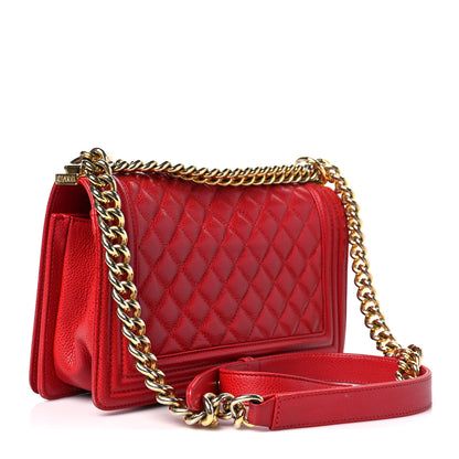 Chanel Caviar Quilted Medium Boy Flap Red 3 of 10