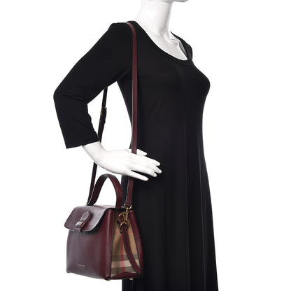 Burberry Derby Calfskin House Check Small Camberley Mahogany Red 2 of 8