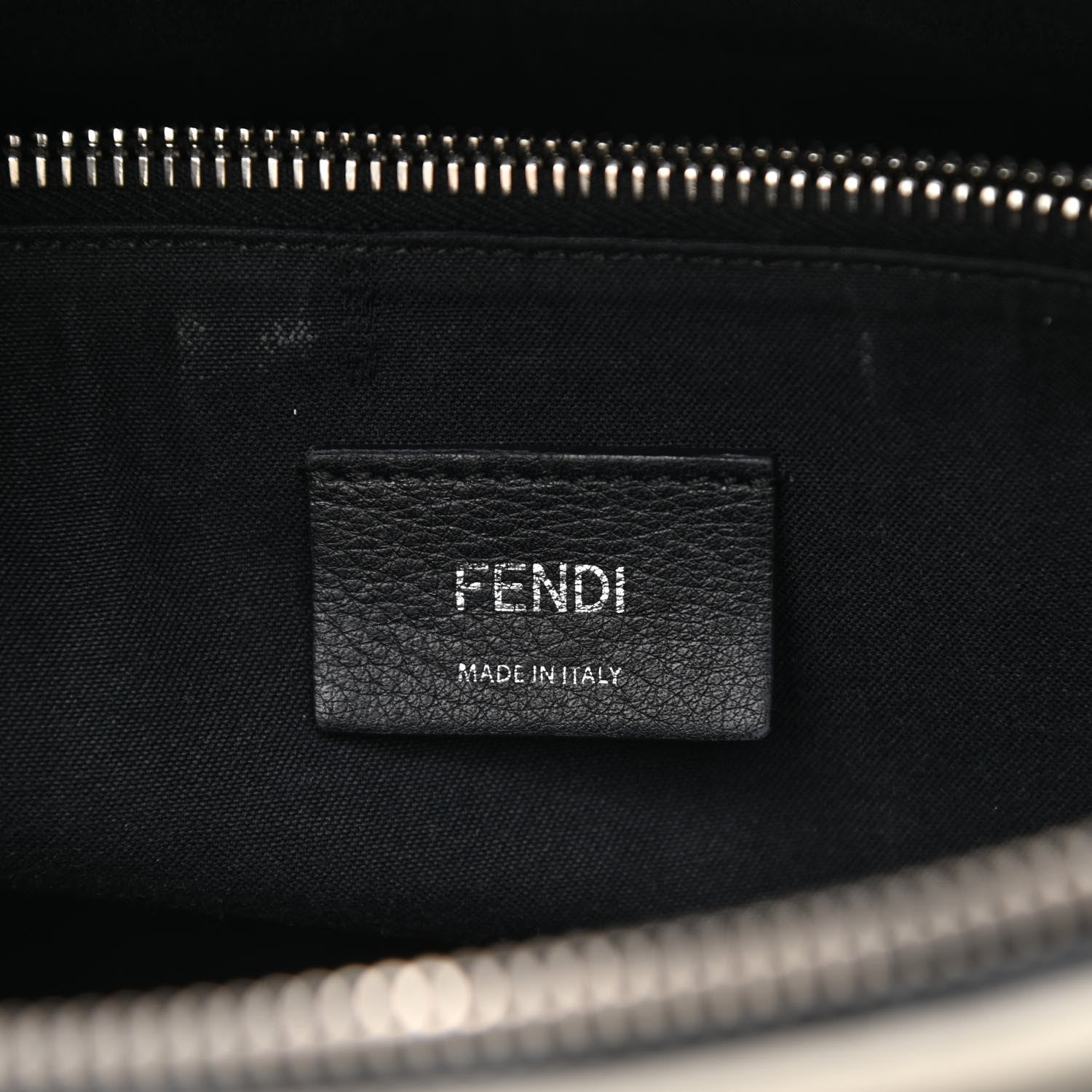 Fendi Vitello Dolce Croc Tail Medium By The Way Boston Bag White Black 5 of 12