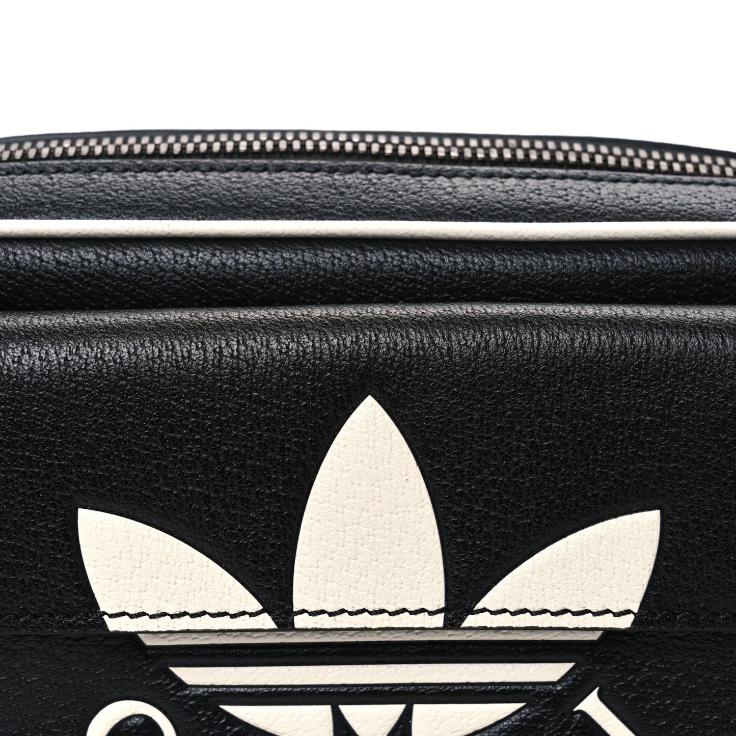 X ADIDAS Textured Dollar Calfskin Belt Bag Black