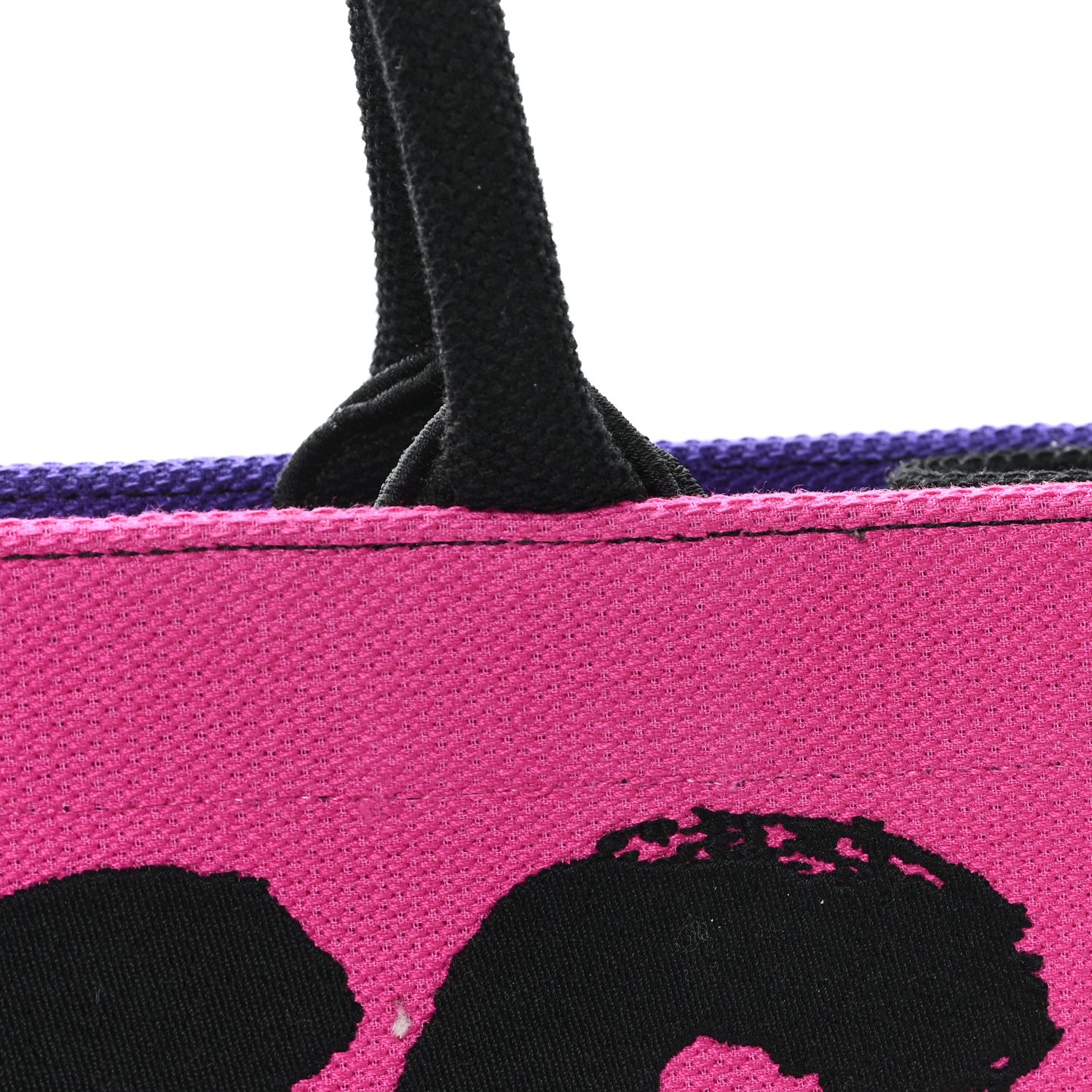 Christian Dior Canvas Embroidered Large Miss Dior Graffiti Book Tote Fuchsia Purple 12 of 12