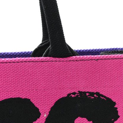 Christian Dior Canvas Embroidered Large Miss Dior Graffiti Book Tote Fuchsia Purple 12 of 12