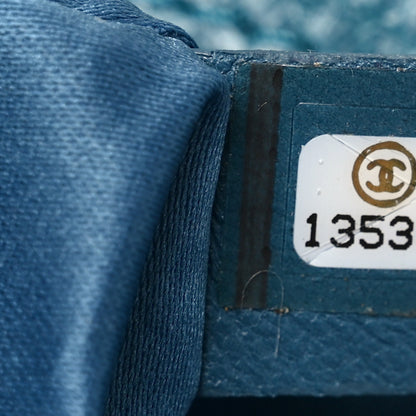 Chanel Glazed Calfskin Large On The Road Large Frame Tote Blue 7 of 11