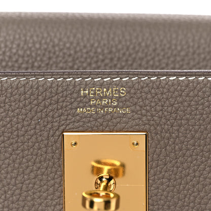Hermes Togo Kelly Retourne 32 Etoupe 22 of 33