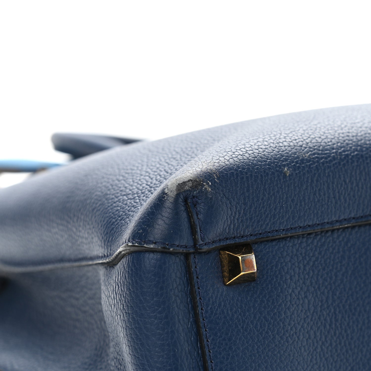 MCM Grained Calfskin Medium Milla Tote Navy 9 of 22