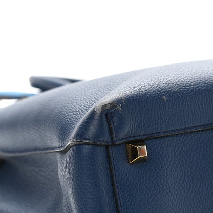 MCM Grained Calfskin Medium Milla Tote Navy 9 of 22