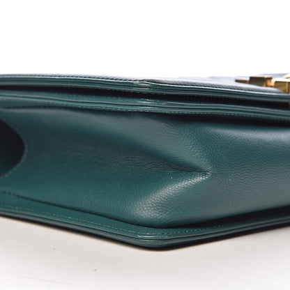 Chanel Caviar Quilted Medium Boy Flap Green 12 of 15
