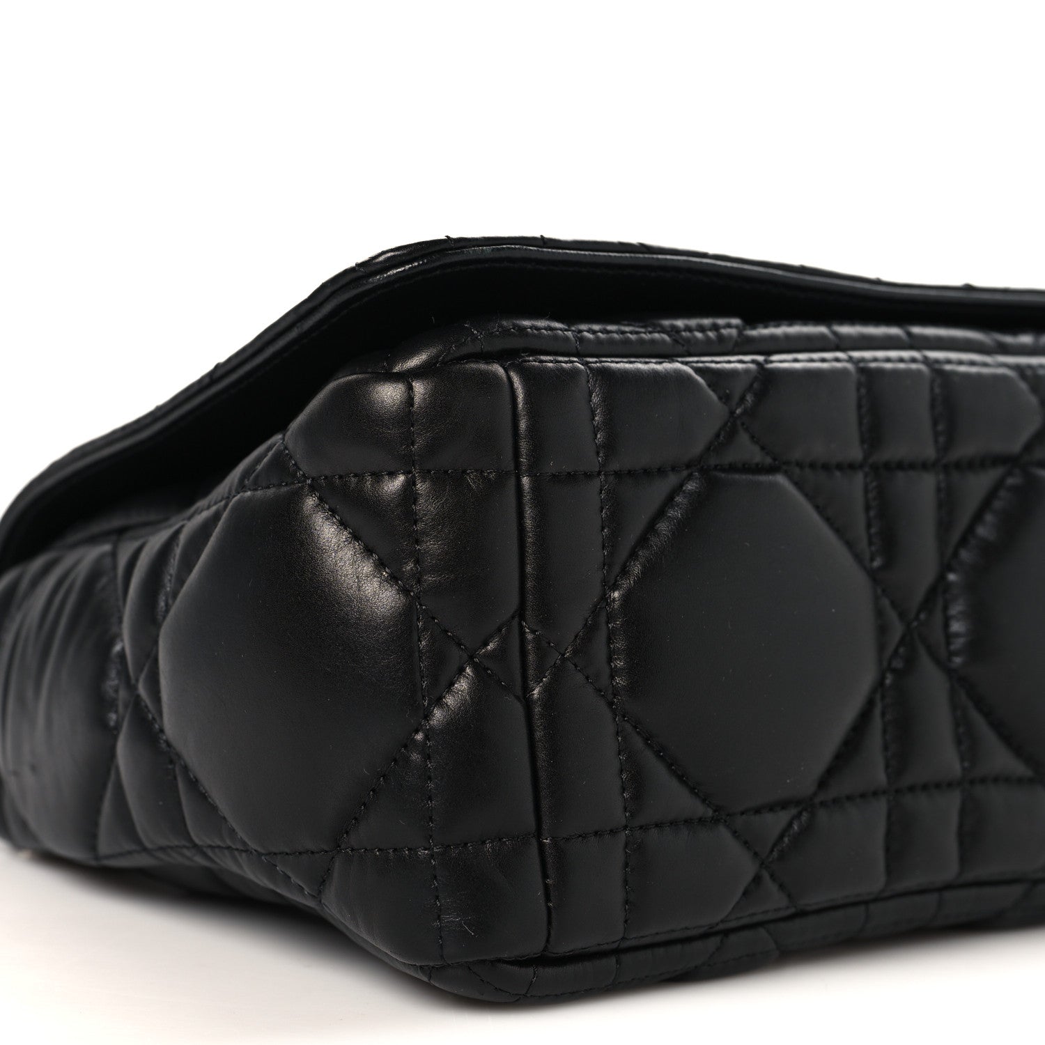 Christian Dior Calfskin Macrocannage Large Caro Bag Black 9 of 10