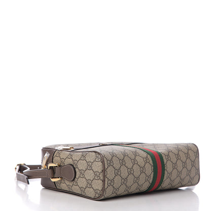 Gucci GG Supreme Monogram Web Small Ophidia Shoulder Bag Brown 3 of 9