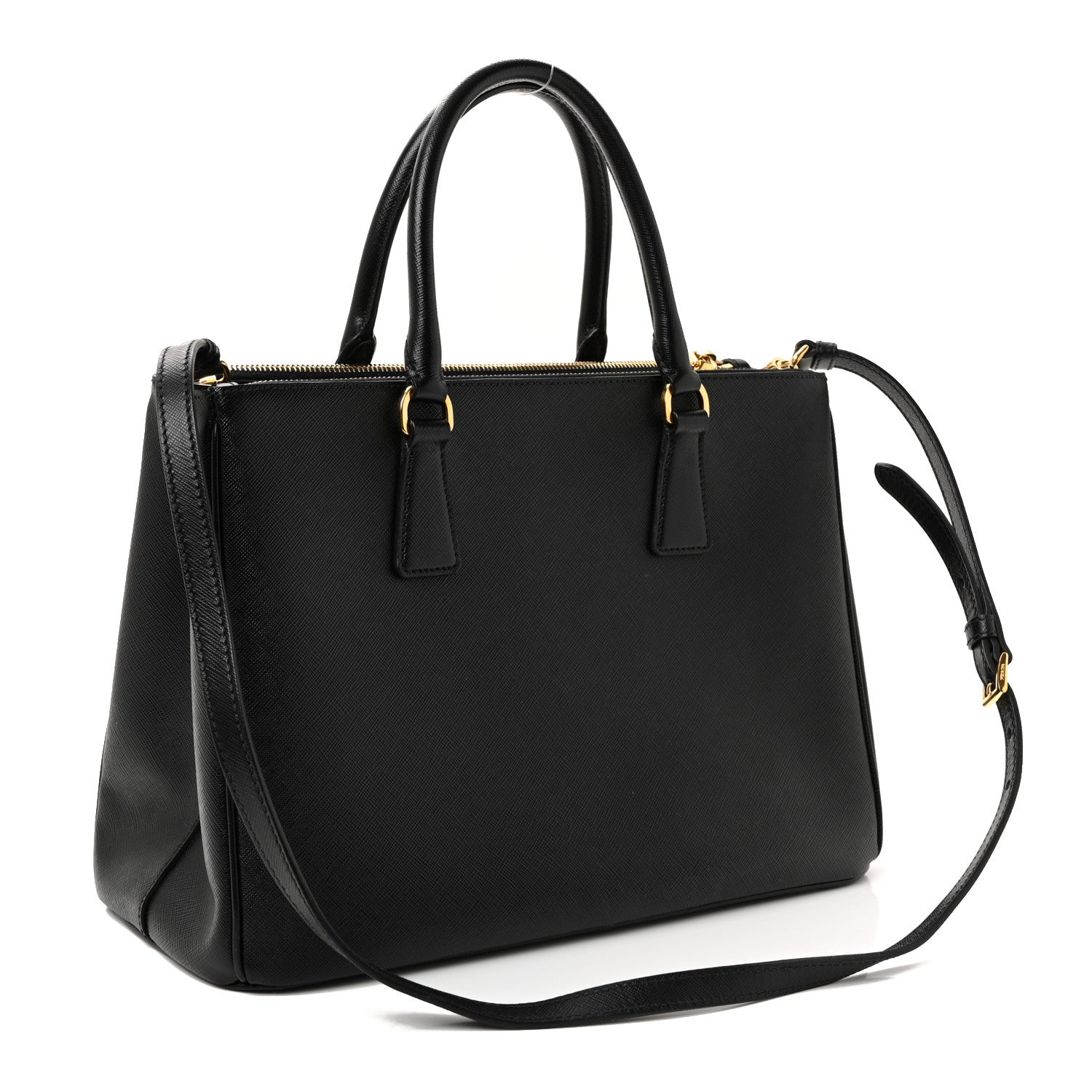 Prada Saffiano Medium Galleria Double Zip Tote Black 4 of 17