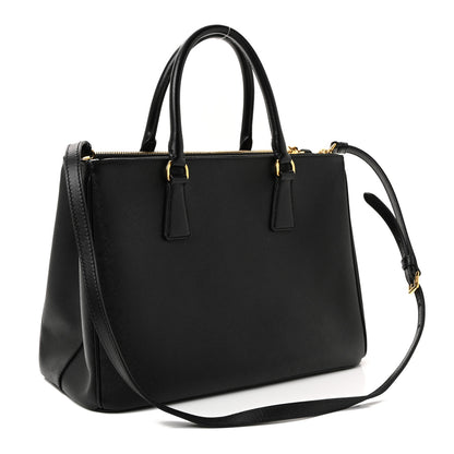 Prada Saffiano Medium Galleria Double Zip Tote Black 4 of 17