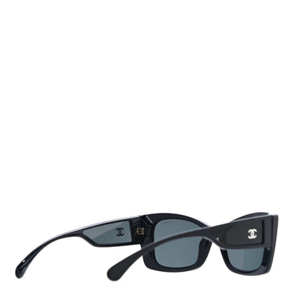 Chanel Acetate CC Rectangle Sunglasses 5430 Black 4 of 7