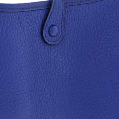Hermes Taurillon Clemence Evelyne TPM Bleu Electrique 10 of 11