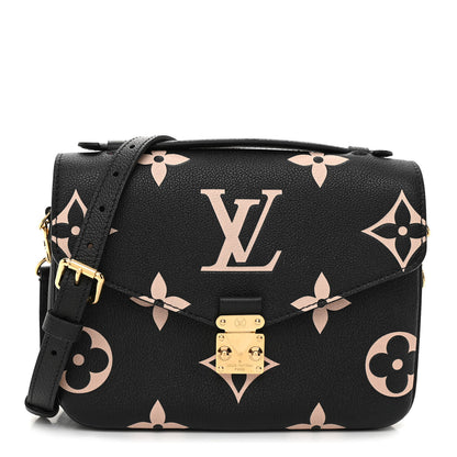 Louis Vuitton Empreinte Monogram Giant Pochette Metis Black Beige 1 of 8