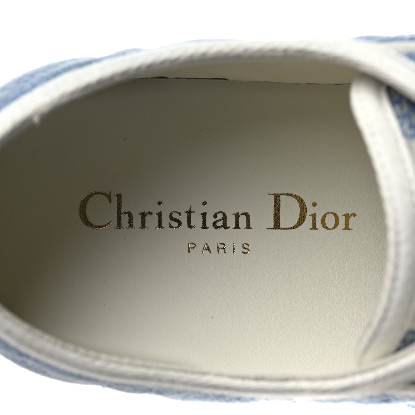 Denim Cannage Walk'N'Dior Low Top Sneakers 38.5 Dynamic Blue